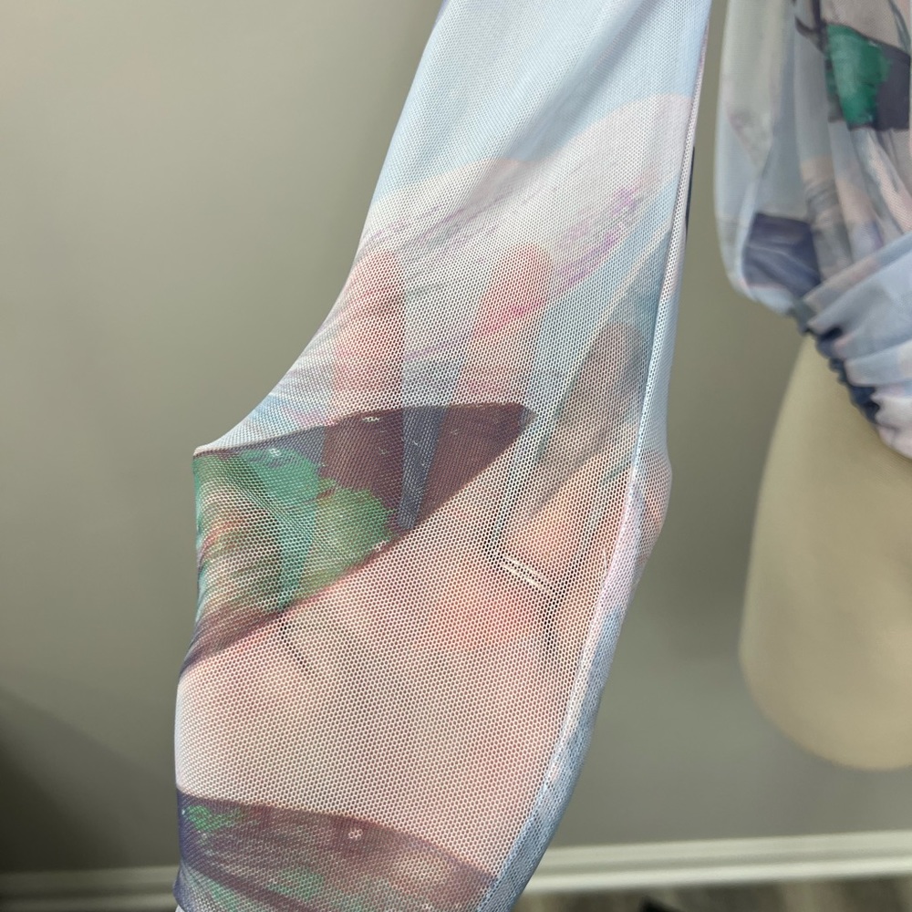 Fabletics Blue Mesh Top - Picture 6 of 14